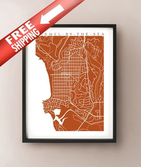 Discover Carmel-By-The-Sea Map Print - California Poster