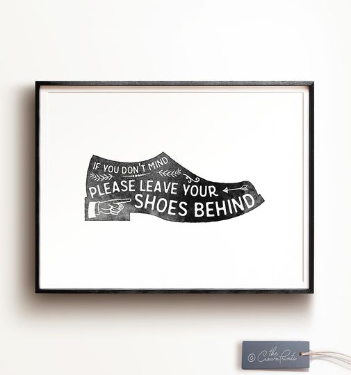 Discover Printable Shoes Off Sign for Mudroom