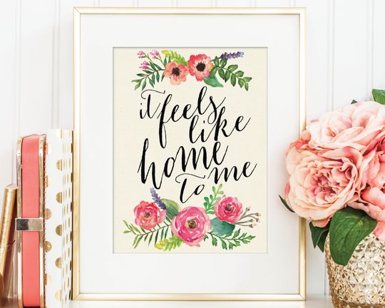 Discover PRINTABLE It Feels Like Home To Me - Hand Lettering Print - Instant Download - Print-at-Home
