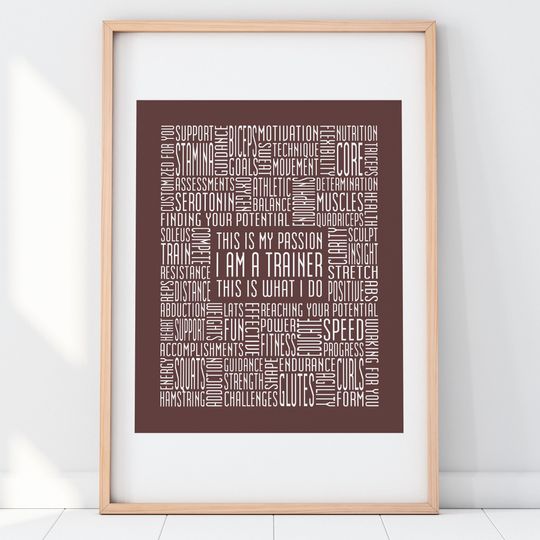 Discover Personal Trainer Typography Art Print - Fitness Gift