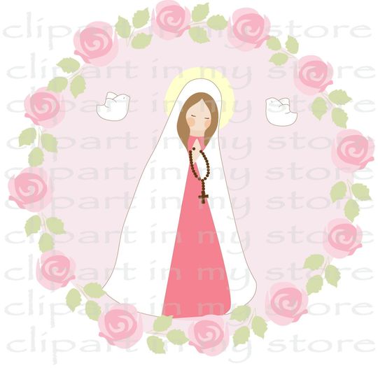 Discover Virgen Maria clipart, Bautismo, Comunion, Archivos Eps, Jpg, Png 300 dpi