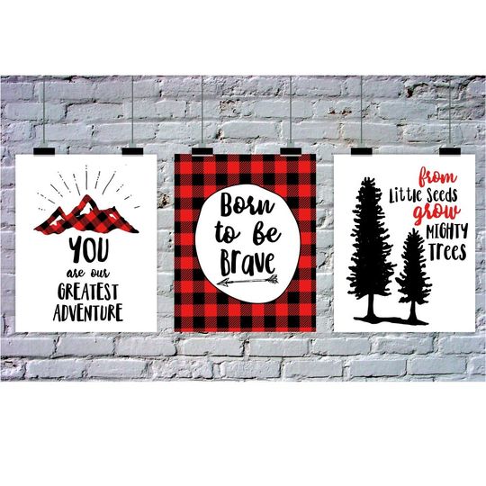 Discover Lumberjack Nursery Wall Art Set