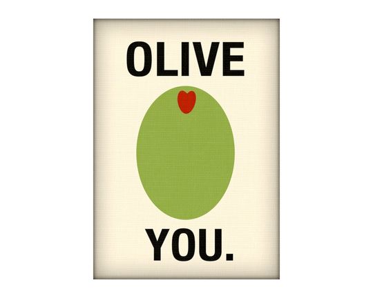 Discover Olive You Printable - Instant Download 5x7 and 8x10