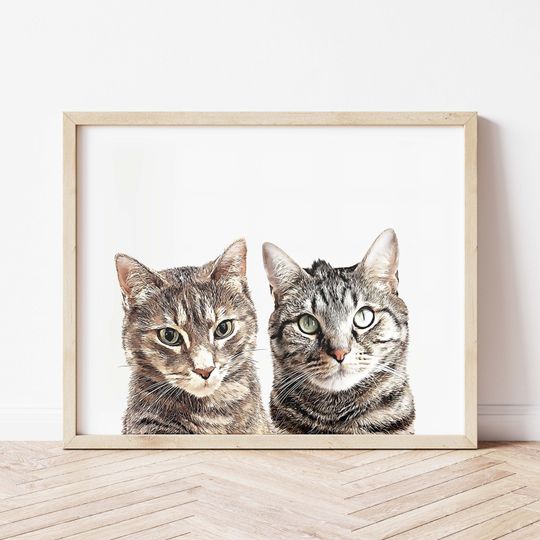 Discover Custom Pet Portrait from Photo - Memorial or Gift Art