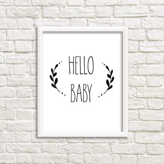 Discover Hello Baby Nursery Printable Wall Art