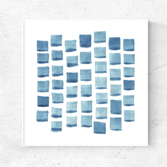 Discover Navy Blue Modern Abstract Art Printable