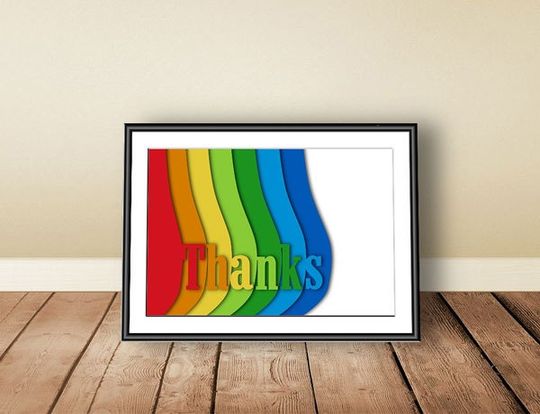 Discover Thanks, digital download, instant download, printable art, typographic art print, Bridal Thanks, Wedding print, DIY Wedding, Bridal shower.