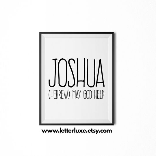 Discover Joshua Personalized Kids Gift - Name Meaning Art
