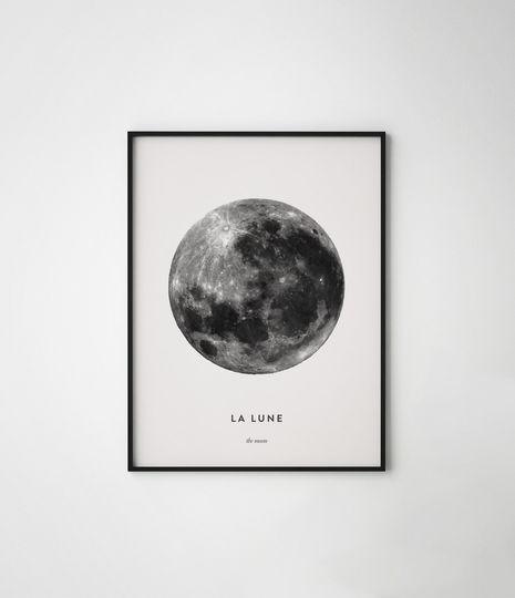 Discover La Lune Moon Art Print - Celestial Decor
