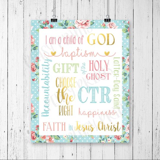 Discover LDS Baptism Print - Choose the Right Artwork