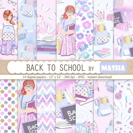 Discover Back to School Hologram Pattern Paper Pack