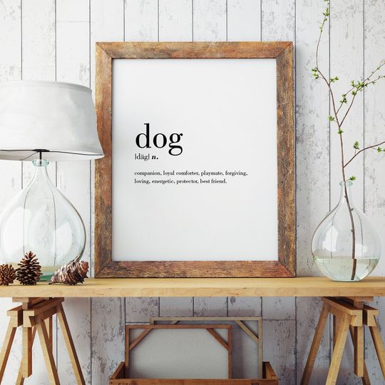 Discover Dog Definition Art Print for Pet Lovers