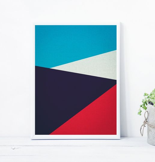 Discover Abstract Geometric Art Print - Printable Wall Art