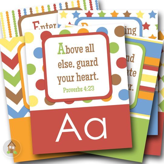 Discover ABC Scriptures for Kids - Christian Alphabet Printable for Playroom