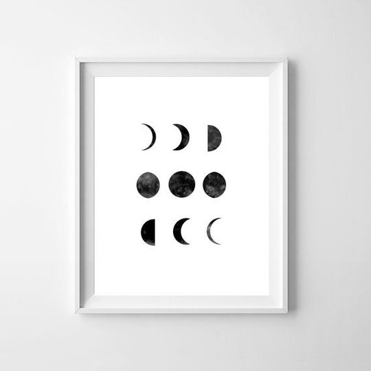 Discover Moon Phase Print and Poster - Celestial Wall Art