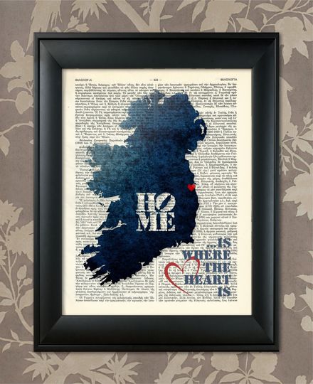 Discover Ireland Map Art Print - Decorative Ireland Pride Decor