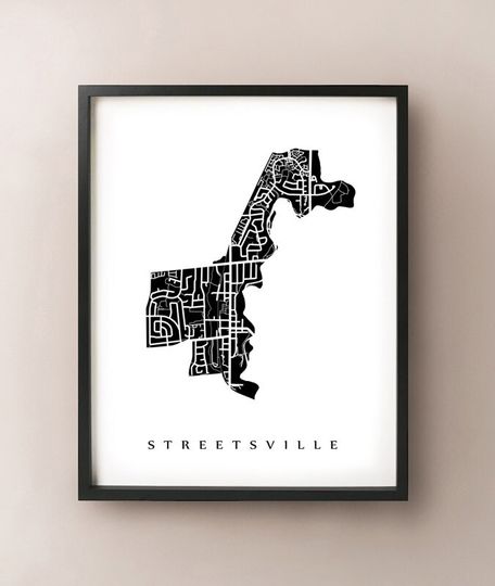 Discover Streetsville, Mississauga ON Neighbourhood Art Print