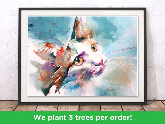 Discover Watercolor Cat Print - Kitten Art for Home Decor
