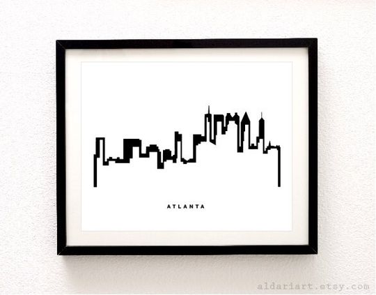 Discover Atlanta Skyline Print - Cityscape Wall Art Decor
