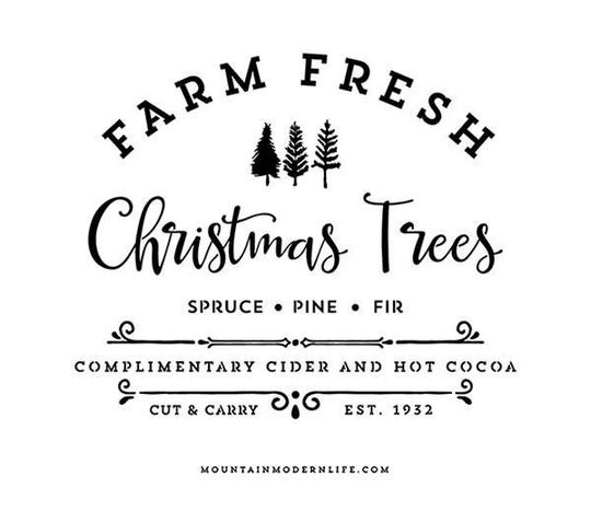 Discover Farm Fresh Christmas Trees SVG File