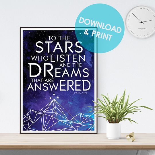 Discover ACOMAF Printable Poster || To the Stars Who, Rhysand, ACOWAR, Mist and Fury, ACOTAR, Sarah J Maas