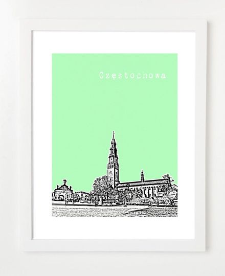 Discover Czestochowa Poland Poster  -Czestochowa  City Skyline Art Print