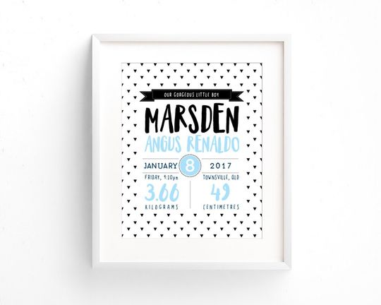 Discover Personalized Birth Announcement Art - Custom Nursery Decor