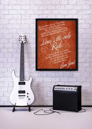 Discover Bon Jovi Love Song Art Print