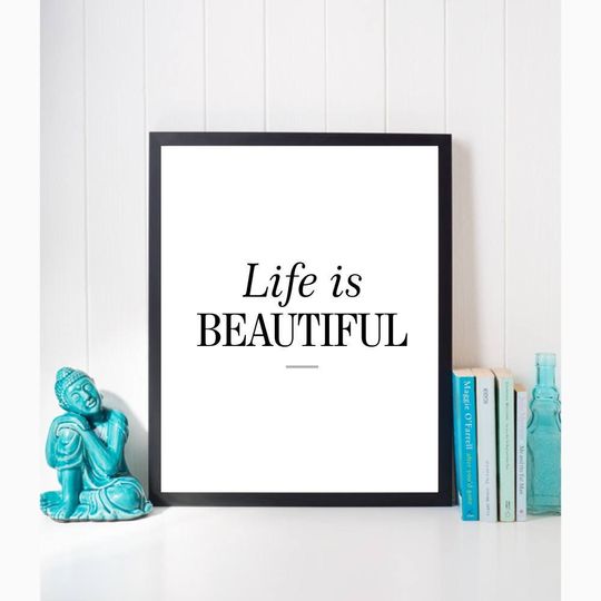 Discover Life is Beautiful Inspirational Print - Positive Wall Art