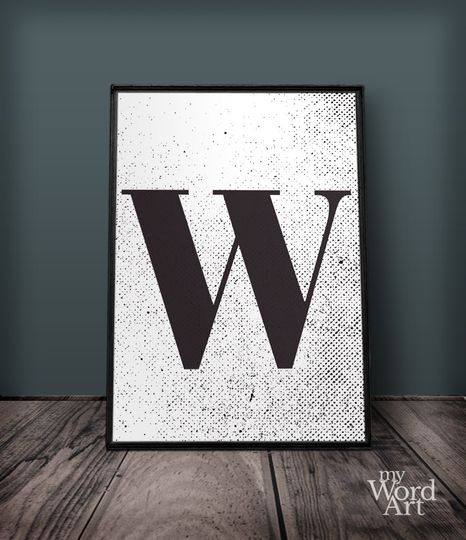 Discover Letter W Wall Art - Typography Print in Large Format