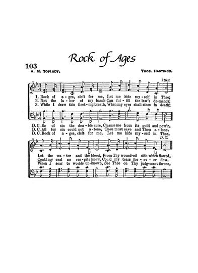 Discover Rock of Ages Christian Hymn Sheet Music Digital Download Funeral Inspirational Art Gift Pastor Grandparent Mother Father Faith Mom Dad Jesus
