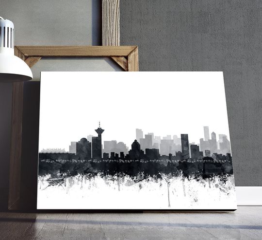 Discover Vancouver Skyline Art Print