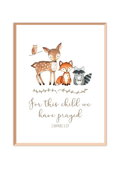 Discover Woodland Nursery Print - Deer Theme Art for Kids