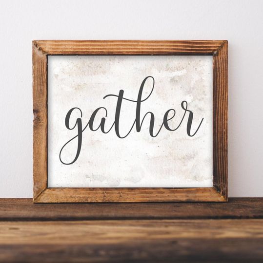 Discover Rustic Gather Quote Printable Art for Farmhouse Decor