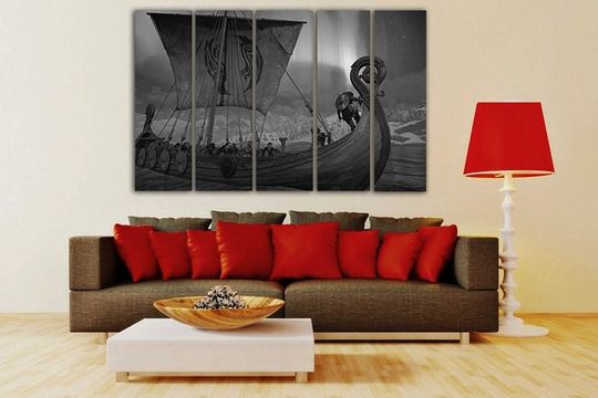 Discover Viking Ship Wall Art - Norse Mythology Decor