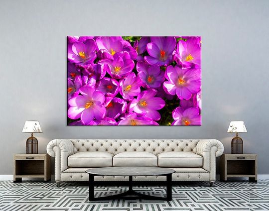 Discover Violet Flower Print - Canvas Art featuring Beautiful Floral Designs