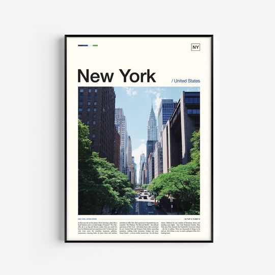 Discover New York City Art Print - Manhattan Skyline Poster