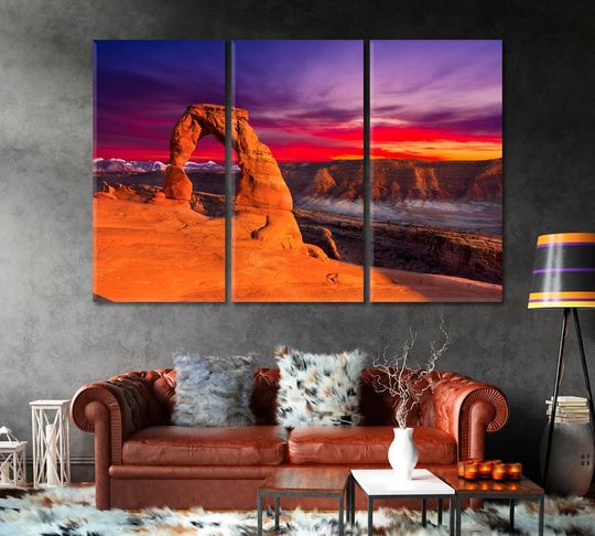 Discover Delicate Arch Arches National Park Utah Fine Art Photograph Printed on Canvas for Home Wall Decoration