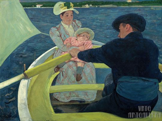 Discover Mary Cassatt  : The Boating Party (1894) Canvas Gallery Wrapped or Framed Giclee Wall Art Print (D4560)
