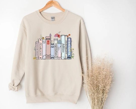Discover Albums As Books Sweatshirt, Midnights Swift Shirt