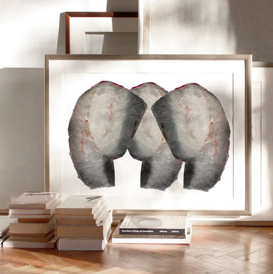 Discover Large Black and White Art Print, Minimalist Wall Art Poster, Neutral Painting Artwork