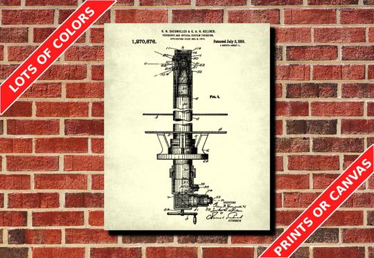 Discover Periscope Patent Print, Vintage Submarine Poster, Naval Decor, Nautical Blueprint, Office Study Decor, Sailing Poster