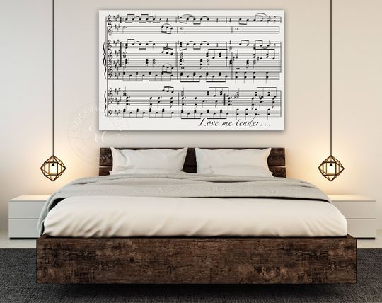 Discover 1st Anniversary Gift Music Sheet Canvas Art
