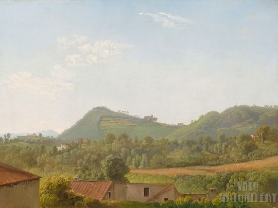 Discover Simon Denis : View Near Naples (1806) Canvas Gallery Wrapped or Framed Giclee Wall Art Print (D4560)