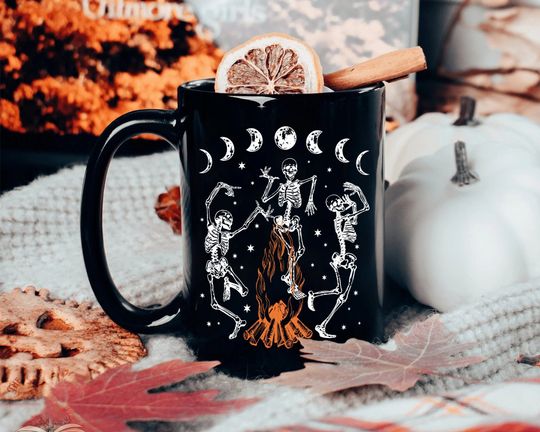 Discover Fun Halloween Dancing Skeleton Coffee Mug | Gift