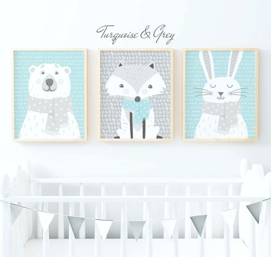 Discover Woodland Nursery Animal Prints - Kids Room Decor