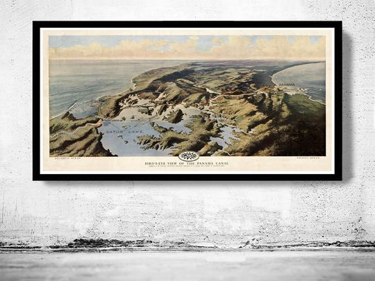 Discover Vintage Map of Panama Canal Zone 1912 - Decorative Print