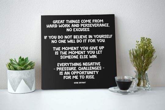 Discover Kobe Bryant Motivational Quotes, Basketball Posters, Gift for Sports Fans, Boys, Teens, Inspirational Wall Decor, Decorations for Office