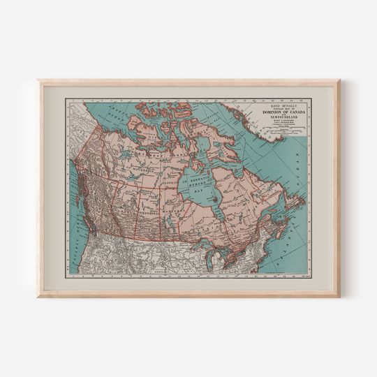 Discover Vintage Canada Map Wall Art for Rustic Decor