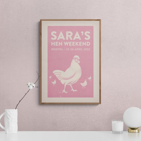 Discover Personalised Hen Party Print | Hen Weekend Gifts | Personalised Wedding Presents